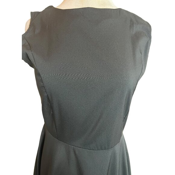 New Light Fashion black midi A Style Dress. Large (by measurements) - Picture 8 of 10